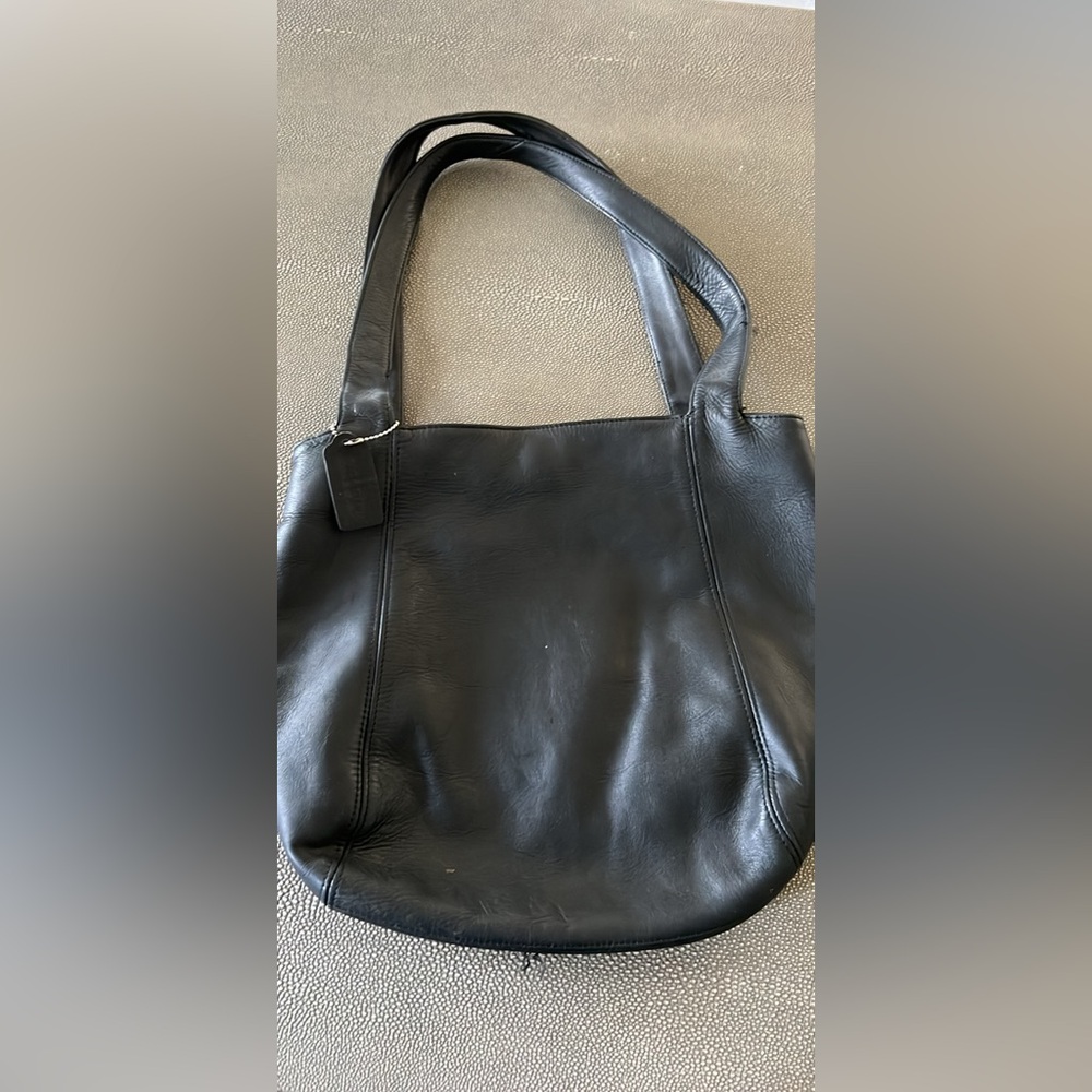 Vintage Black Coach leather bag.
